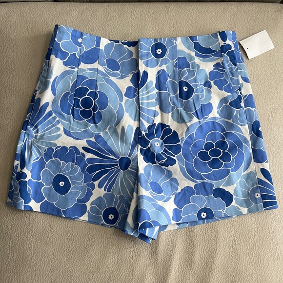 Zara Women’s Floral Print High Waist Short - Size L - Picture 3 of 9